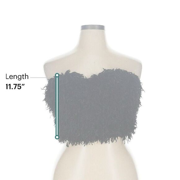 NWT ELOQUII Plus Black Furry Feather-like Bustier Size 14/16 NEW - Picture 7 of 7